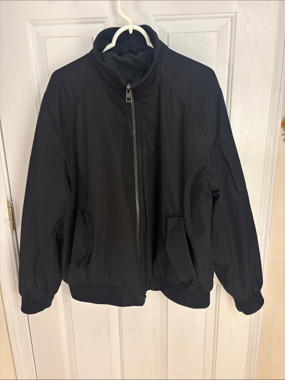 Calvin Klein Men's Black Zip-Up Bomber Jacket